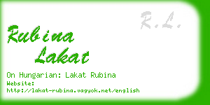 rubina lakat business card